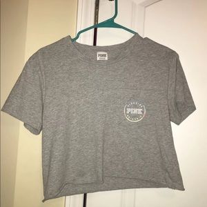 vs PINK crop tee
